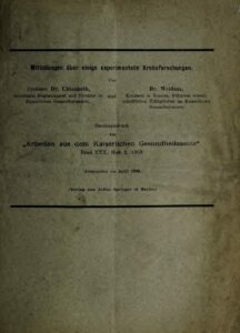 Mittheilung über einige experimentelle Krebsforschungen - Arbeiten aus dem Kaiserlichen Gesundheitsamt Band XXX Heft 2 - 1909
