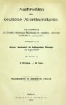 Nachrichten über deutsche Alterthumsfunde – Ergänzungsblätter zur Zeitschrift für Ethnologie – 1890