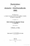 Nachrichten über deutsche Alterthumsfunde – Ergänzungsblätter zur Zeitschrift für Ethnologie – 1893