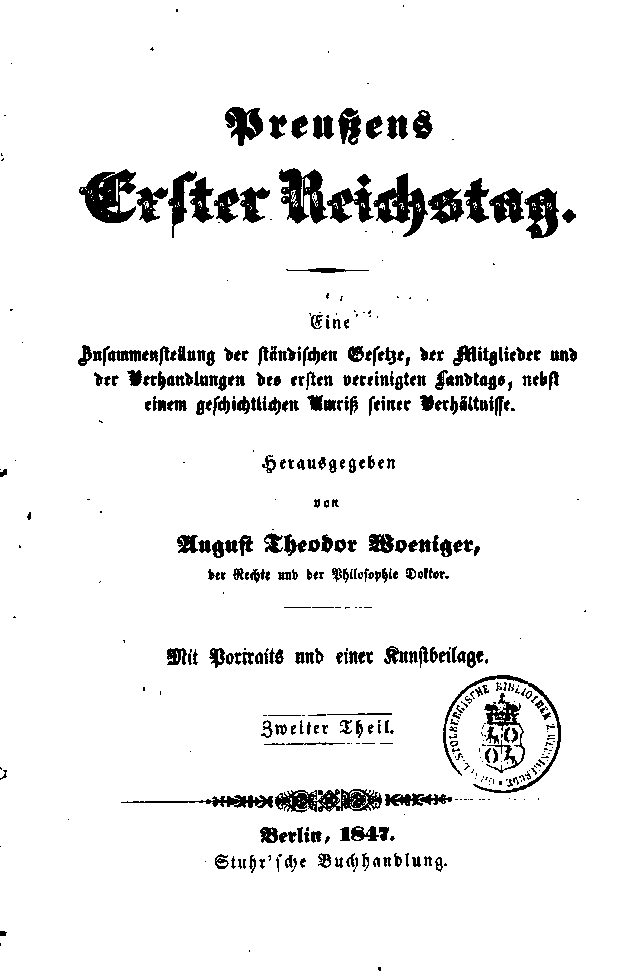 Preußens erster Reichstag - 2. Teil - 1847
