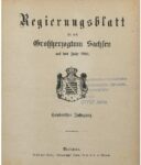 Regierungsblatt für das Grossherzogtum Sachsen – 1916