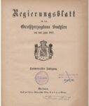 Regierungsblatt für das Grossherzogtum Sachsen – 1917