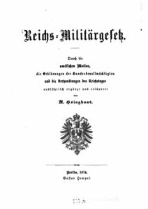 Reichs-Militärgesetz - 1874