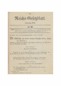 Reichs- und Staatsangehörigkeitsgesetz - 1913