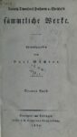 Sämtliche Werke 9. Band – vermischte Schriften über Theologie Kirchengeschichte und Kirchenrecht – Zweiter Band – 1836