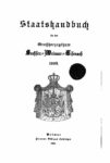 Staatshandbuch für das Großherzogtum Sachsen Weimar Eisenach – 1900