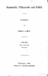 Staatsrecht, Völkerrecht und Politik – 1869