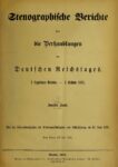 Stenographische Berichte über die Verhandlungen des Deutschen Reichstags 1. Legislaturperiode – I. Session 1871 – 2. Band 1871