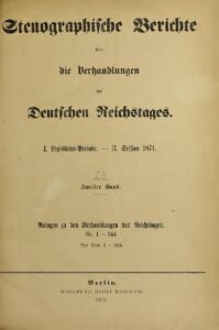 Stenographische Berichte über die Verhandlungen des Deutschen Reichstags 1. Legislaturperiode - II. Session 1871 - 2. Band 1871