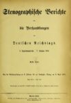 Stenographische Berichte über die Verhandlungen des Deutschen Reichstags 3. Legislaturperiode – II. Session 1878 – 1. Band 1878