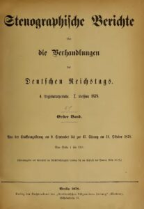 Stenographische Berichte über die Verhandlungen des Deutschen Reichstags 4. Legislaturperiode - I. Session 1878 - 1. Band 1878
