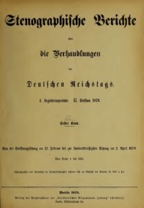 Stenographische Berichte über die Verhandlungen des Deutschen Reichstags 4. Legislaturperiode - II. Session 1879 - 1. Band 1879