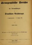 Stenographische Berichte über die Verhandlungen des Deutschen Reichstags 4. Legislaturperiode – II. Session 1879 – 5. Band 1879