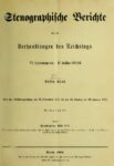 Stenographische Berichte über die Verhandlungen des Deutschen Reichstags 4. Legislaturperiode – II. Session 1885-86 – 1. Band 1886
