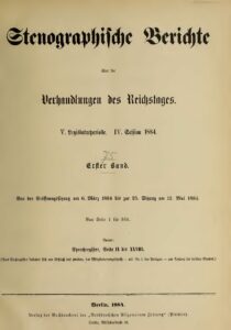 Stenographische Berichte über die Verhandlungen des Deutschen Reichstags 5. Legislaturperiode - IV. Session 1884 - 1. Band 1884