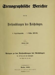 Stenographische Berichte über die Verhandlungen des Deutschen Reichstags 6. Legislaturperiode - I. Session 1884-85 - 7. Band 1885