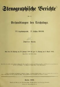 Stenographische Berichte über die Verhandlungen des Deutschen Reichstags 7. Legislaturperiode - IV. Session 1888-89 - 2. Band 1889
