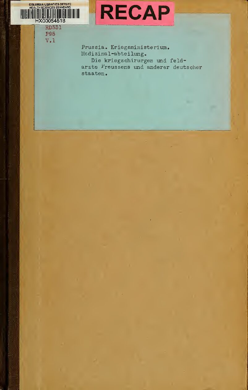 Veröffentlichungen aus dem Gebiete des Militär-Sanitätswesens - Heft 13 - 1899