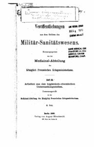 Veröffentlichungen aus dem Gebiete des Militär-Sanitätswesens - Heft 38 - 2.Teil - 1908