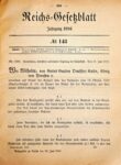 Verordnung der Paßpflicht vom 21. Juni 1916