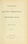 Verzeichniss der Handschriften im Oreußischen Staate Band 2 – 1893