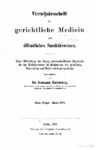 Virteljahrsschrift für gerichtliche Medicin und öffentliches Sanitätswesen Neue Folge 16. Band – 1872