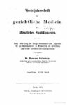 Virteljahrsschrift für gerichtliche Medicin und öffentliches Sanitätswesen Neue Folge 18. Band – 1873