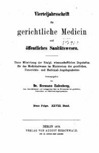 Virteljahrsschrift für gerichtliche Medicin und öffentliches Sanitätswesen Neue Folge 28. Band - 1878