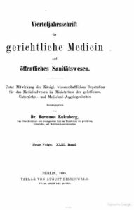 Virteljahrsschrift für gerichtliche Medicin und öffentliches Sanitätswesen Neue Folge 43. Band - 1885