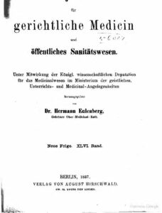 Virteljahrsschrift für gerichtliche Medicin und öffentliches Sanitätswesen Neue Folge 46. Band - 1867