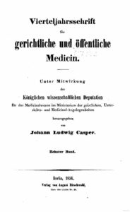 Virteljahrsschrift für gerichtliche und öffentliche Medicin 10. Band - 1856