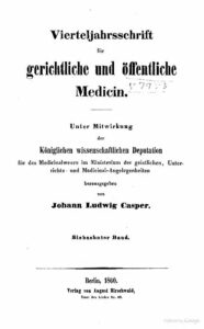 Virteljahrsschrift für gerichtliche und öffentliche Medicin 17. Band - 1860