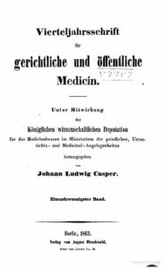Virteljahrsschrift für gerichtliche und öffentliche Medicin 21. Band - 1862