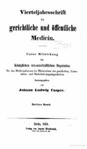 Virteljahrsschrift für gerichtliche und öffentliche Medicin 3. Band - 1853
