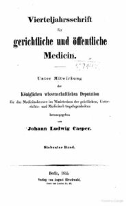 Virteljahrsschrift für gerichtliche und öffentliche Medicin 7. Band - 1855