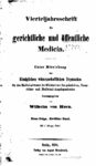 Virteljahrsschrift für gerichtliche und öffentliche Medicin Neue Folge 12. Band – 1870