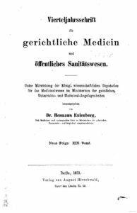 Virteljahrsschrift für gerichtliche und öffentliche Medicin Neue Folge 19. Band - 1873