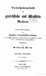 Virteljahrsschrift für gerichtliche und öffentliche Medicin Neue Folge 1. Band – 1864