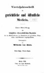 Virteljahrsschrift für gerichtliche und öffentliche Medicin Neue Folge 4. Band – 1866