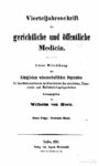 Virteljahrsschrift für gerichtliche und öffentliche Medicin Neue Folge 6. Band – 1867