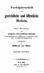 Virteljahrsschrift für gerichtliche und öffentliche Medicin Neue Folge 8. Band – 1868