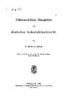 Völkerrechtliche Okupation und deutsches Kolonialstaatsrecht Band 6, Heft 2 – 1891