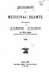 Zeitschrift für Medizinal-Beamte – 1889