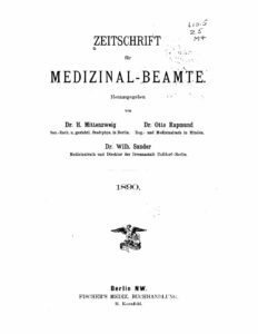 Zeitschrift für Medizinal-Beamte - 1890