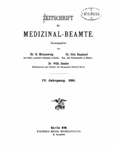 Zeitschrift für Medizinal-Beamte - 1891