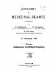 Zeitschrift für Medizinal-Beamte – 1891 – Beilage