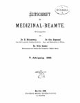 Zeitschrift für Medizinal-Beamte – 1892