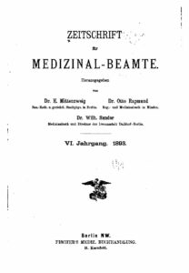 Zeitschrift für Medizinal-Beamte - 1893