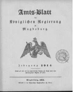 Amts-Blatt der Regierung zu Magdeburg - 1914
