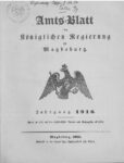 Amts-Blatt der Regierung zu Magdeburg – 1916